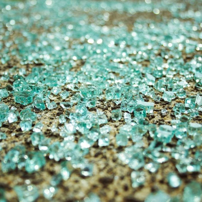 Shattered glass.