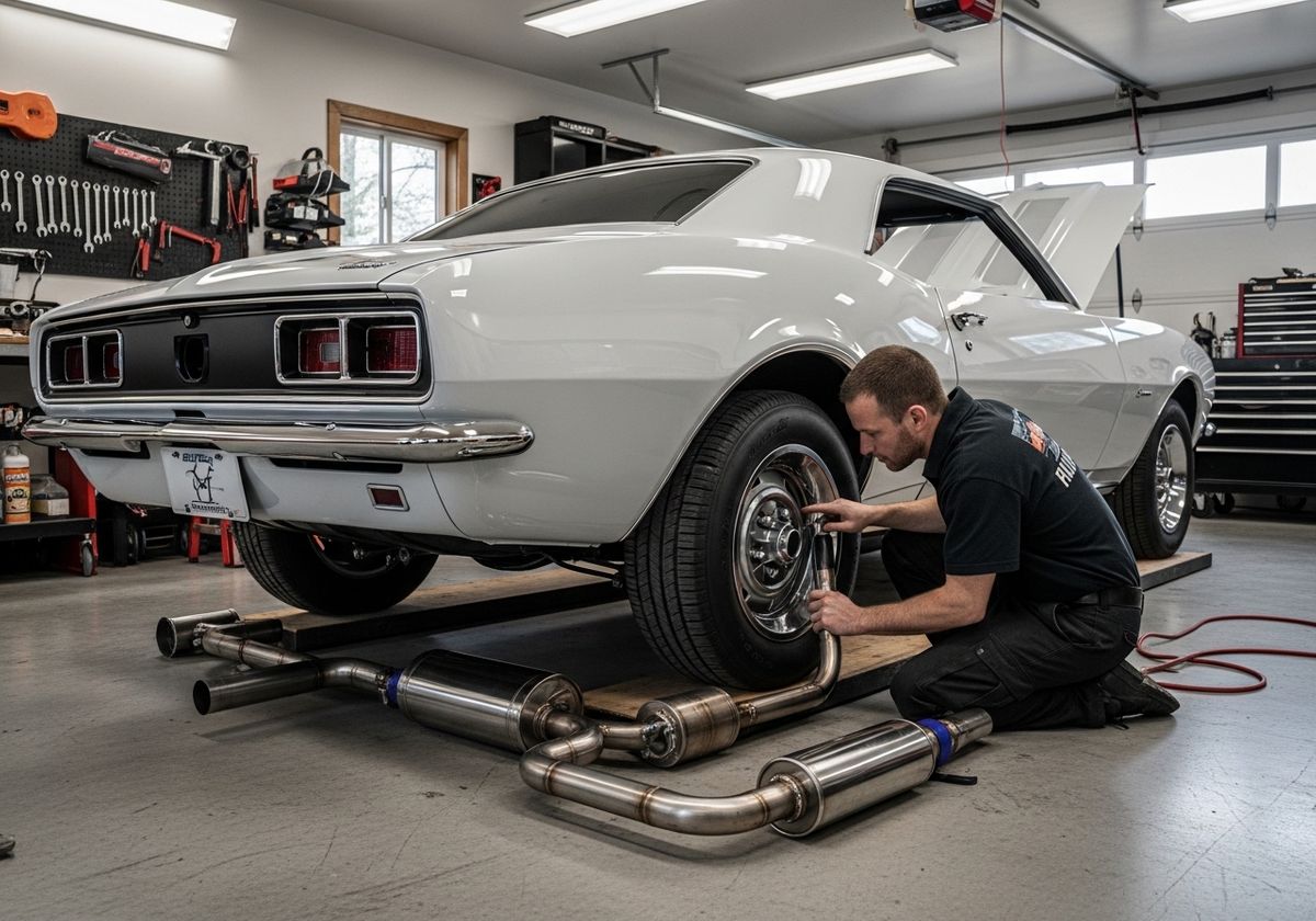 Mechanic Working on Classic Car