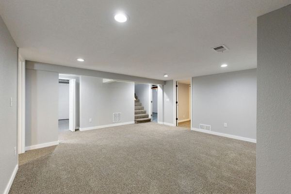 living area in a home's basement