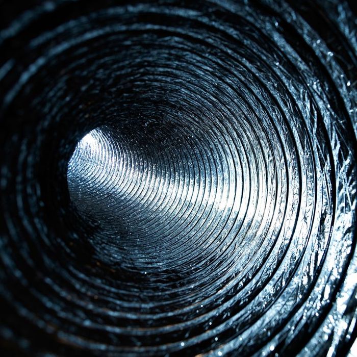 A freshly cleaned air duct.