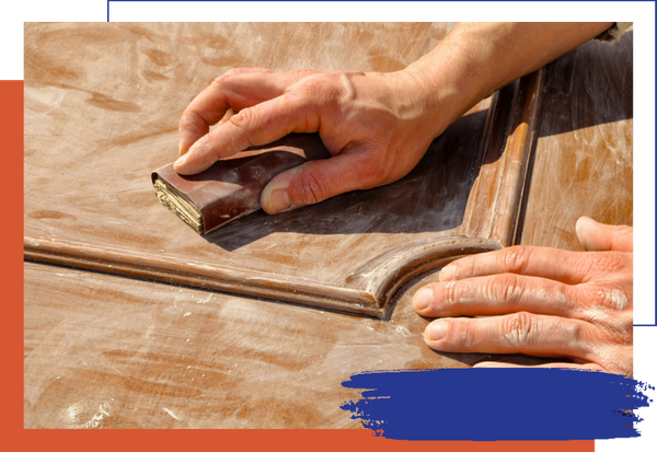 sanding and refinishing cabinet 