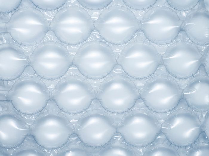 Close-up of bubble wrap. 