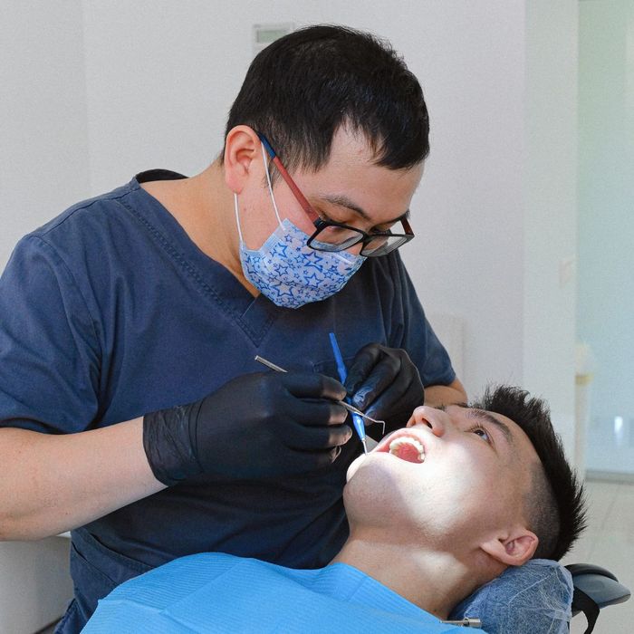 man at dentist