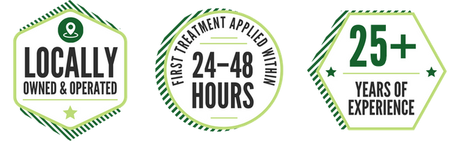 Locally owned & operated, first treatment within 24-48 hours, 25+ years of experience