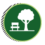 tree and park bench icon