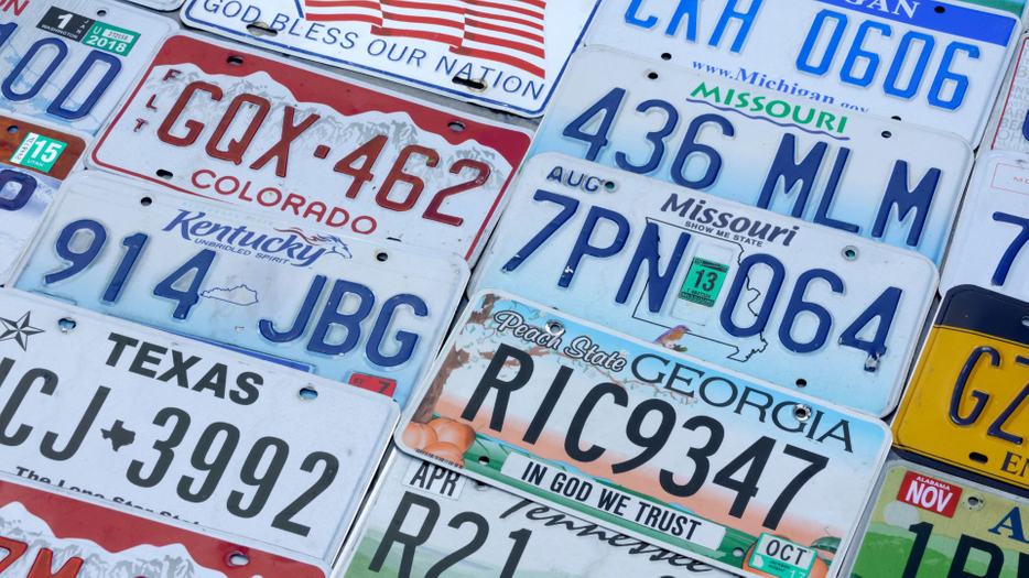 USA license plates