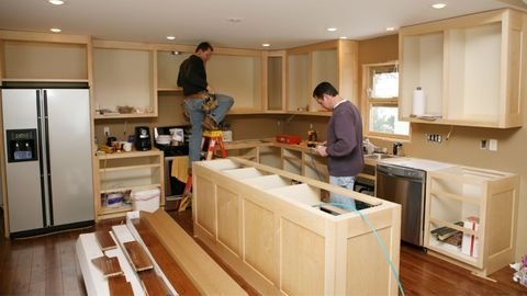 remodeling contractors in a kitchen
