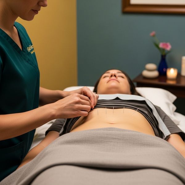 acupuncture being performed