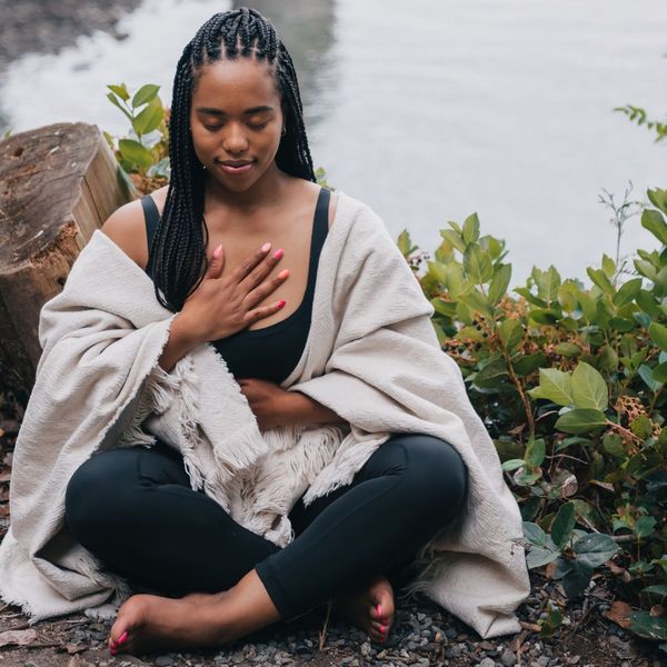 woman meditating