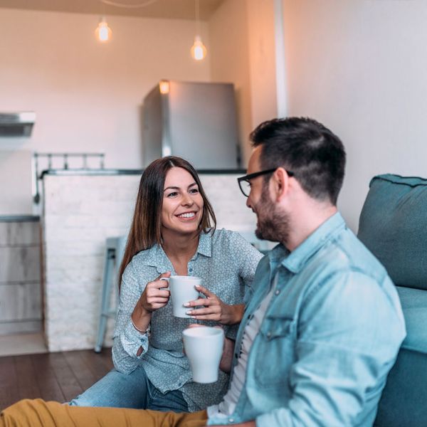 couple smiling