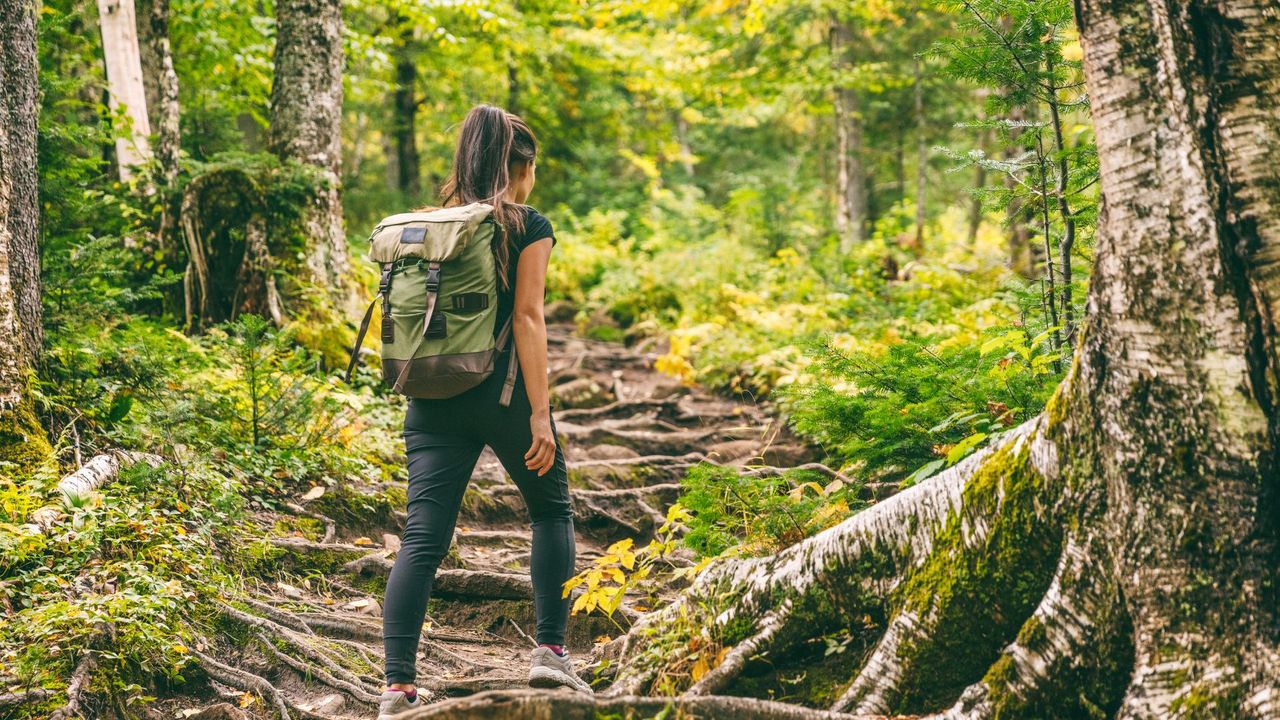 woman hiking