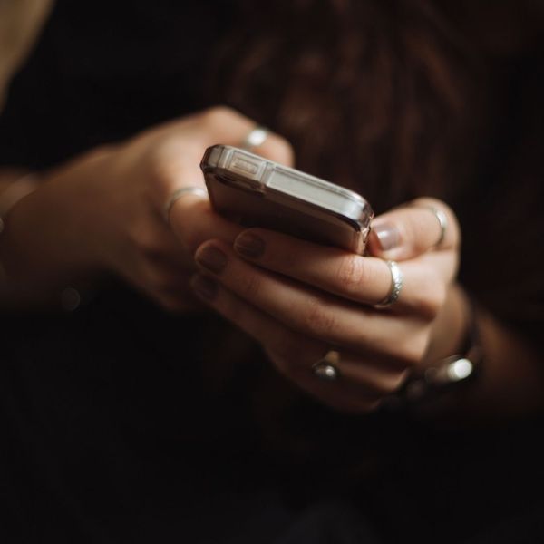 woman using cell phone