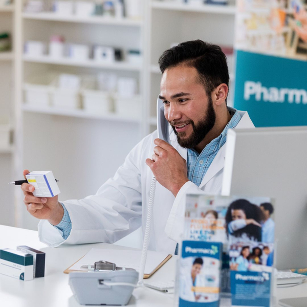 pharmacist on phone