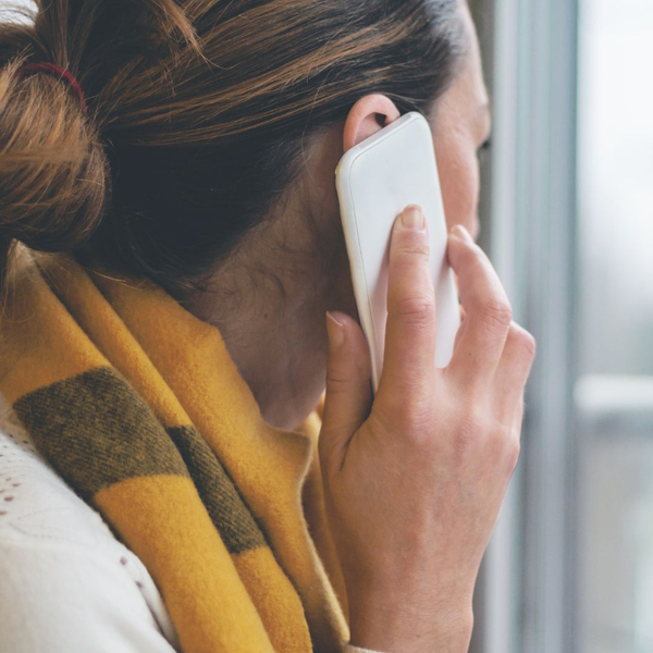 woman on phone