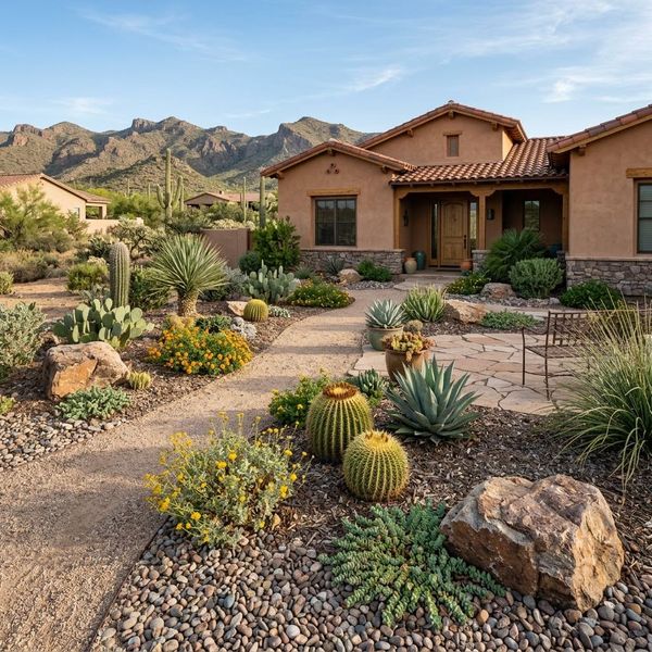 xeriscaped yard in Cave Creek