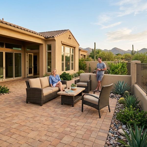 paver patio at an Arizona house
