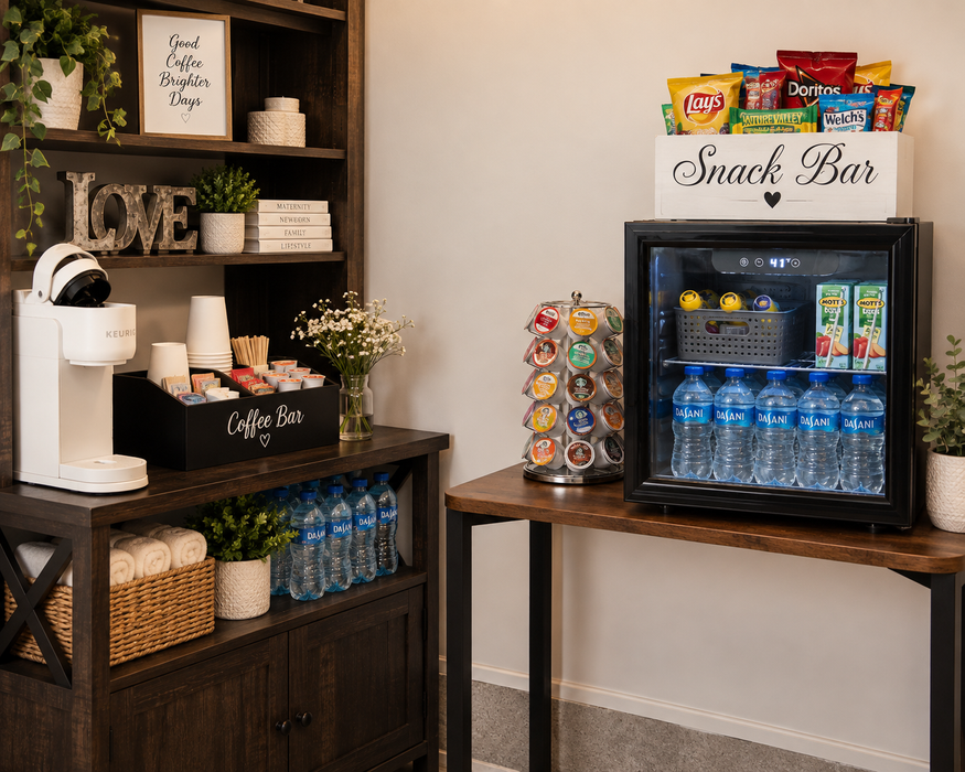 Client Coffee & Snack Bar | Kelly Saxon Photography