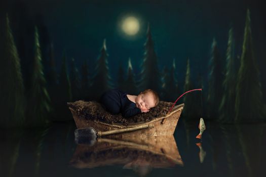 Creative fine art matrnity portrait featuring a newborn baby in dramatic lighting, photographed by Kelly Saxon Photography in Murfreesboro, Tennessee. Fine Art Maternity Photography-Kelly Saxon Photography