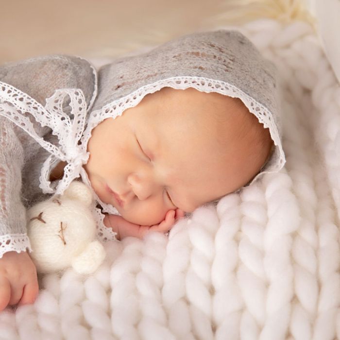 baby on personalized pillow