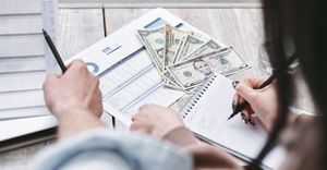 looking over finances looking over finances