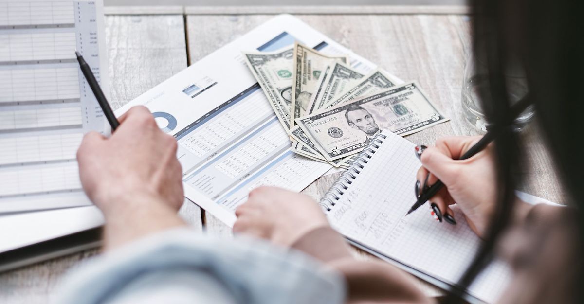 looking over finances