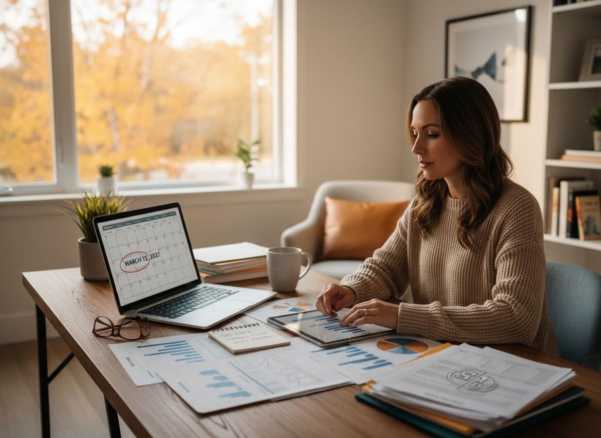 Woman working remotely with laptop and tablet