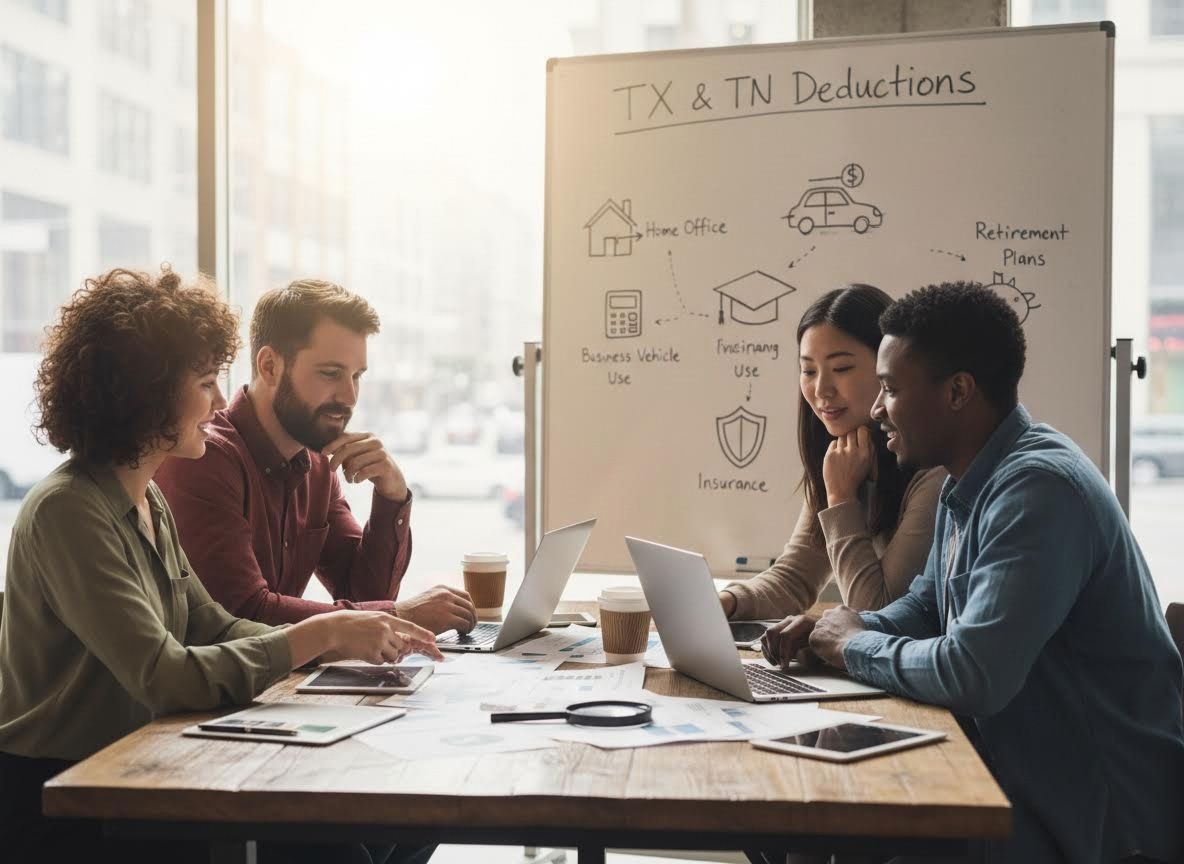 Diverse Team Discussing Financial Deductions