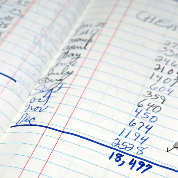 Handwritten financial records