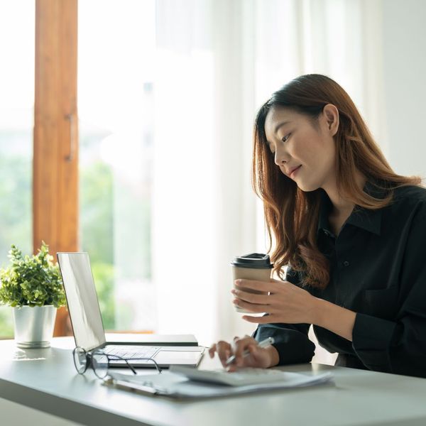 business owner doing bookkeeping