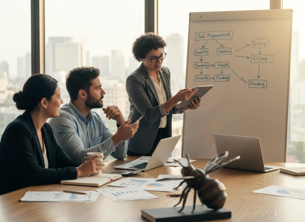 Business Meeting with Presentation on Corporate Structures