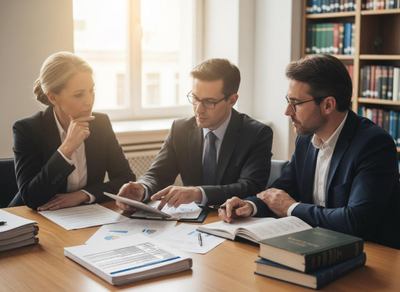 Business Professionals Collaborating in an Office