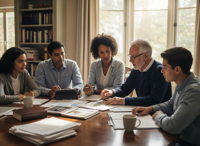 Diverse Group Collaborating at a Table