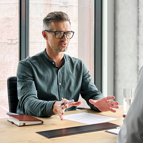 Lawyer in a meeting