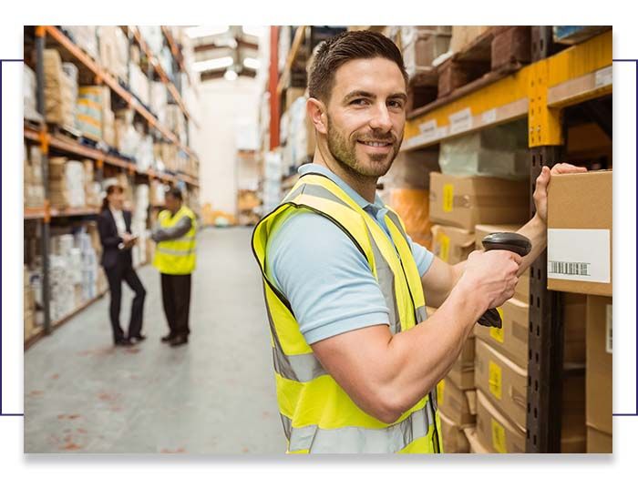 employees working in warehouse