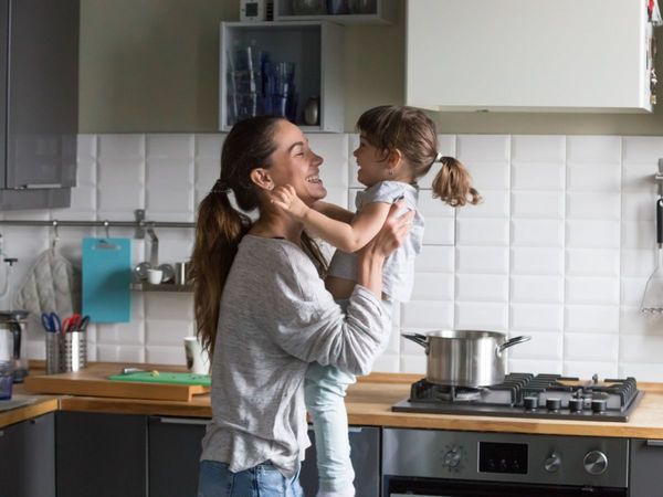 Woman with daughter