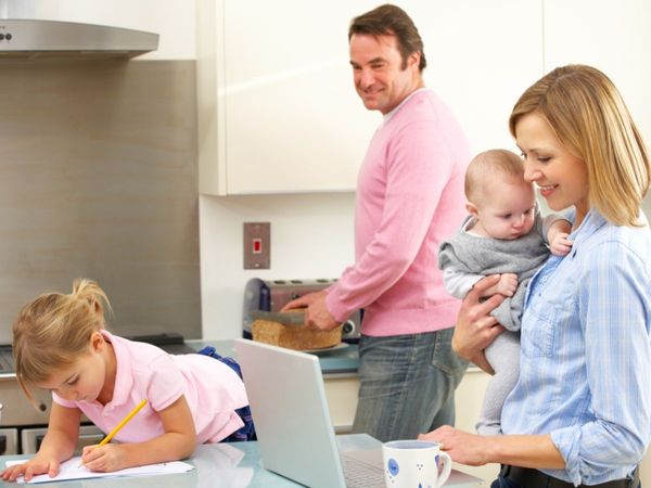 Family in Kitchen