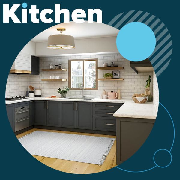 Kitchen - collage of a kitchen with dark cabinets