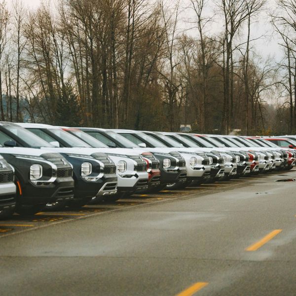 cars in parking lot