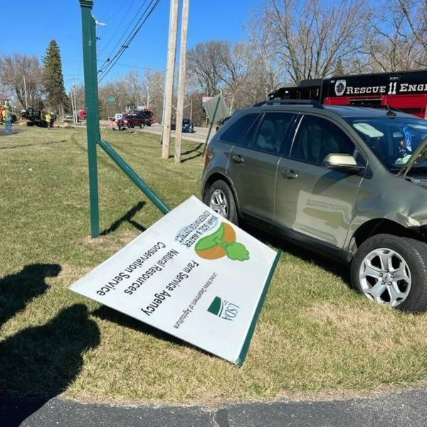 broken sign