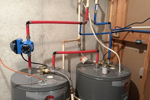 Complex water heater pipe system