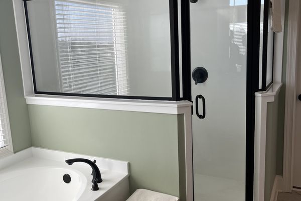 Remodeled shower and tub