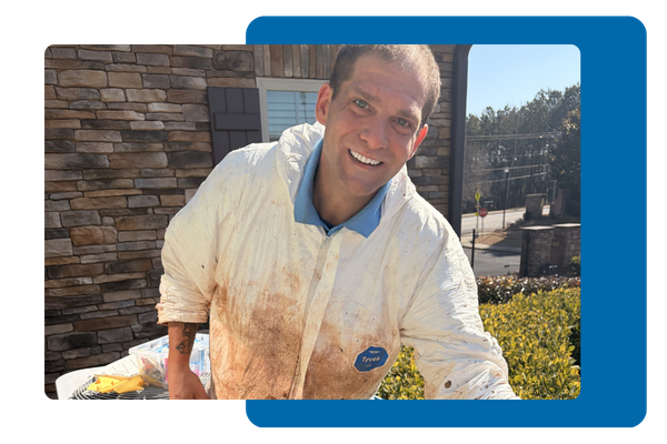 Employee dirty after a job