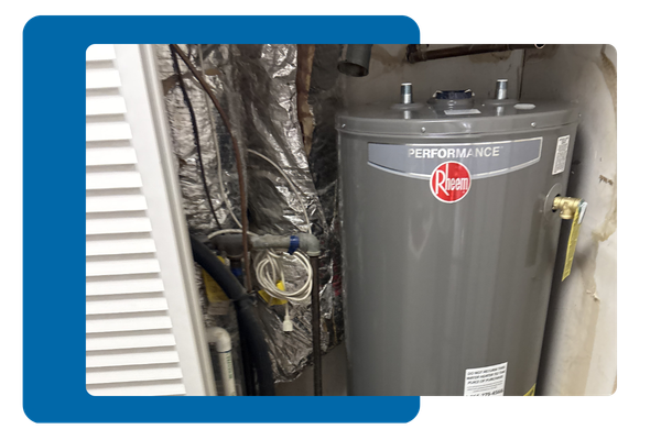 Installed water heater 