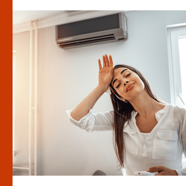 Image of a woman with a broken AC Image of a woman with a broken AC
