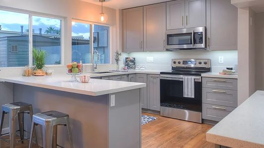 Cabinets in Shaker Gray Color