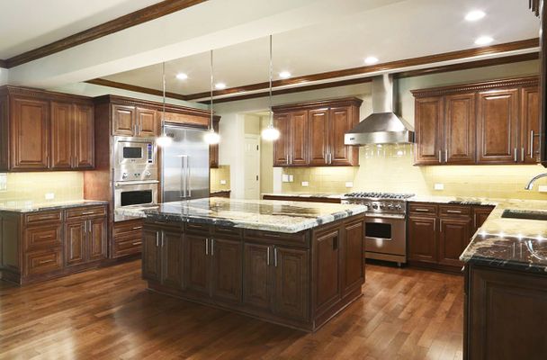 Cabinets in Chocolate Maple Color