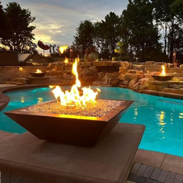 fire pits by pool