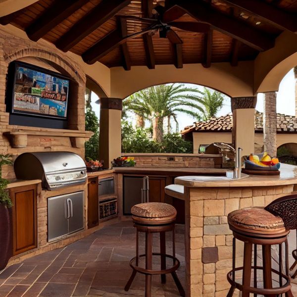 outdoor kitchen