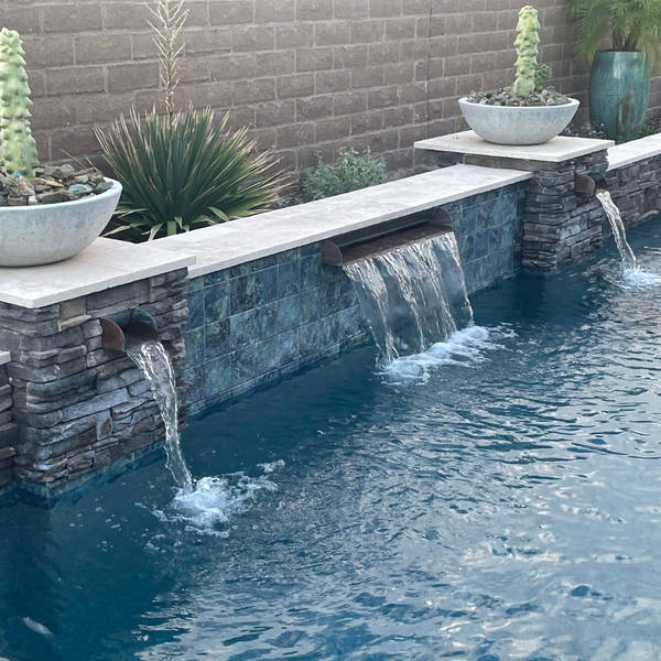 Water features in a pool