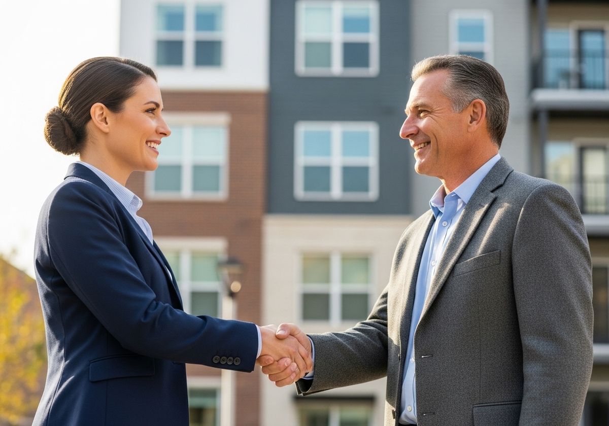 property owner shaking the hand of a property manager